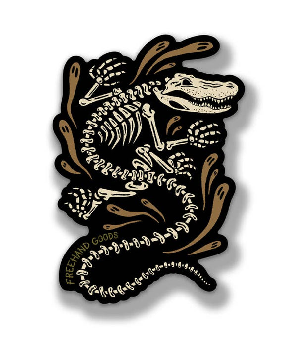 Gator Skeleton Sticker