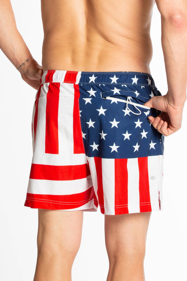 Ball Hammock® Pouch 5" Swim Trunks | The Reagans USA Flag
