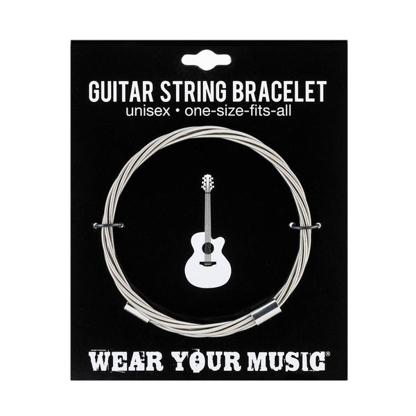 Simply Silver Guitar String Bracelet with Guitar Charm
