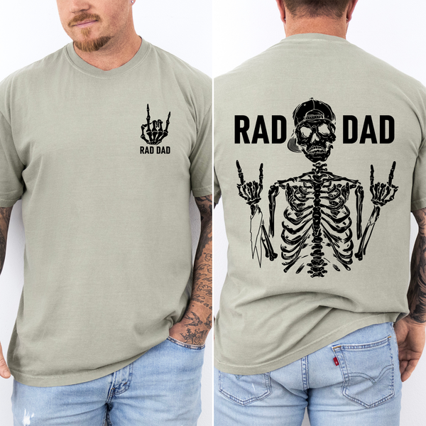 Rad Dad, Skeleton, Father's Day, Husband, Guy Gift T-Shirt