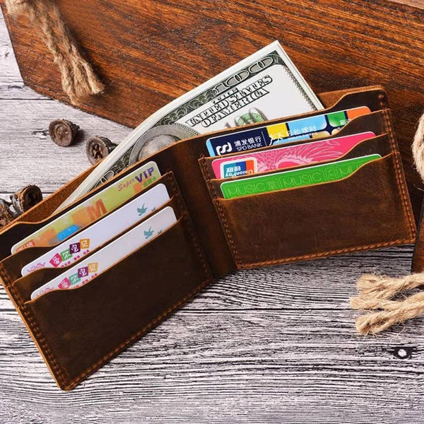 Leather Wallet, Bifold Wallet, Handmade Wallet for Men