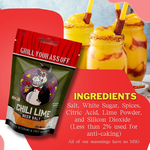 Chili Lime Beer Salt - Drink, Glass, Spicy, Domestic, Import