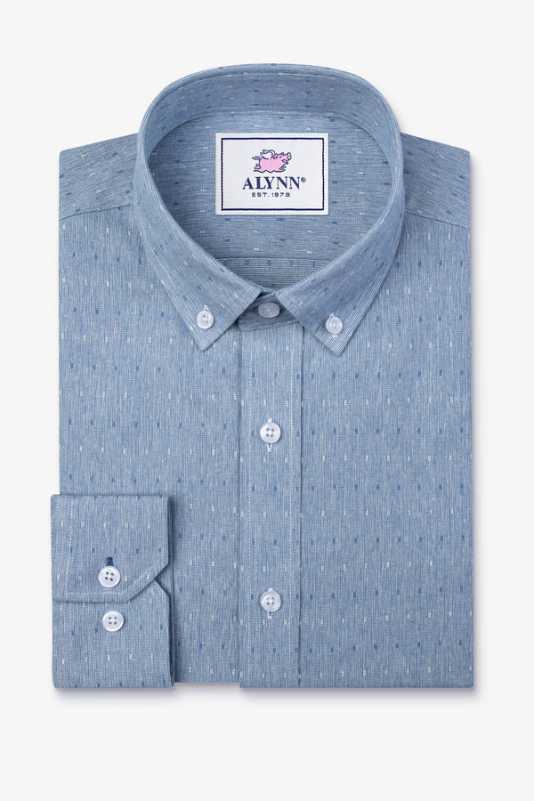 Mason Casual Untuckable Casual Fit Dress Shirt Blue - Alynn