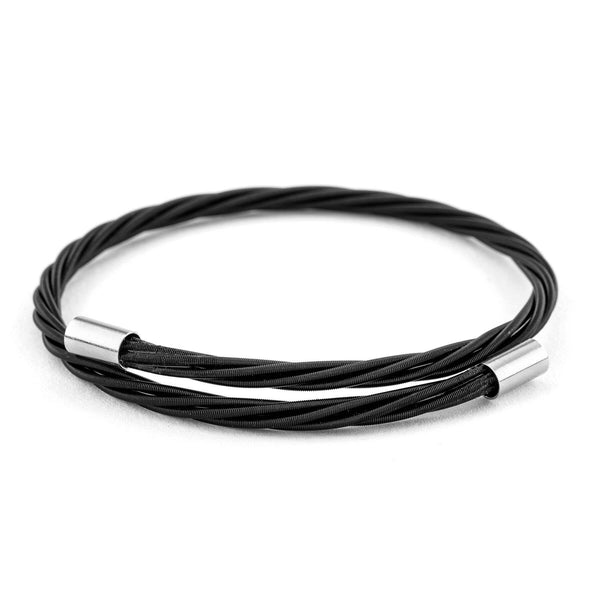 Backstage Black Guitar String Bracelet