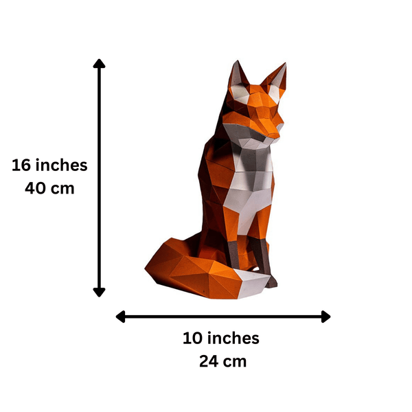 Fox 3D Origami Model PaperCraft Kit