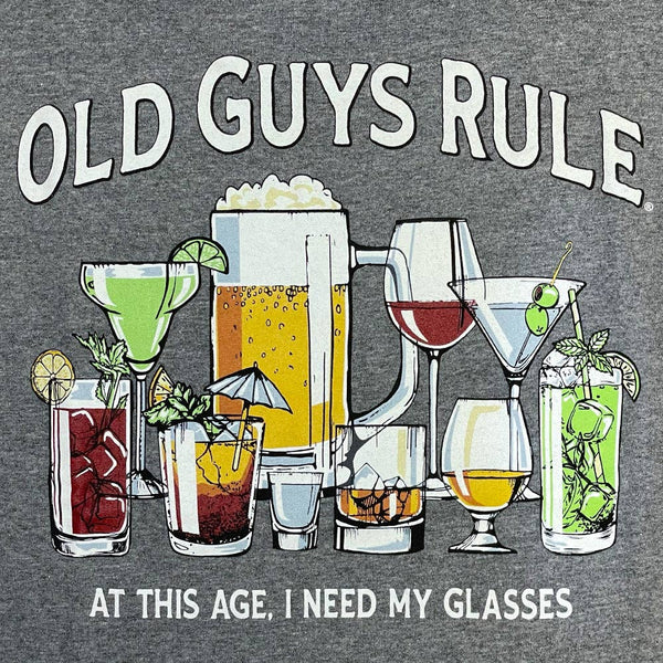 Old guys rule Glasses alcohol graphite heather shirt