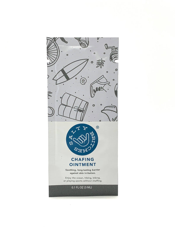 Salty Britches Chafing Ointment Single Use Pack Plus Display