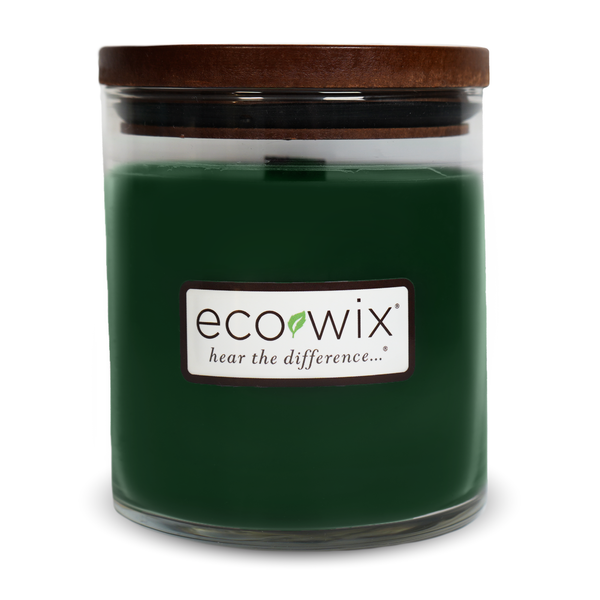 Ecowix Evergreen Scented Candle, Wooden Wick, 15oz