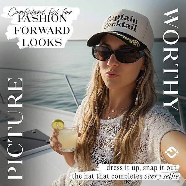 2-Tone Cap - (Gold embroidery) Captain Cocktail - (nautical)
