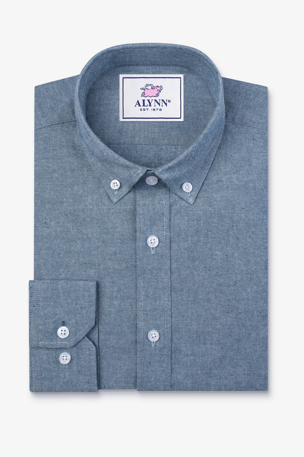 Lucas Casual Untuckable Casual Fit Dress Shirt Blue By Alynn