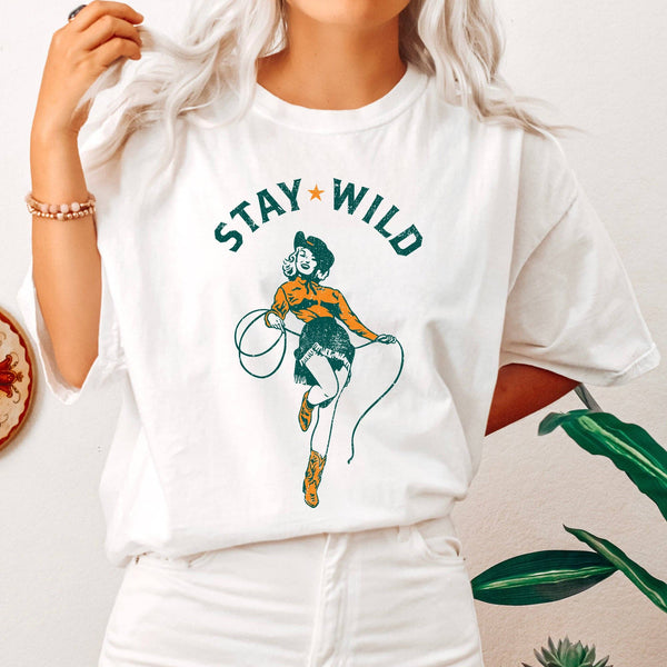 Stay Wild, Cowgirl, Western, Country, Cowboy, Tshirt