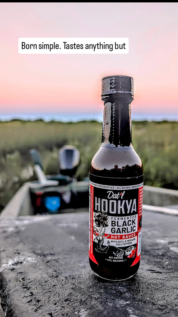 Fermented Black Garlic Hot Sauce Made with Datil and Tabasco