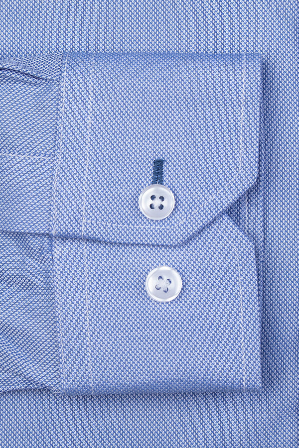 Elijah Slim Fit Medium Blue Dress Shirt by Alynn