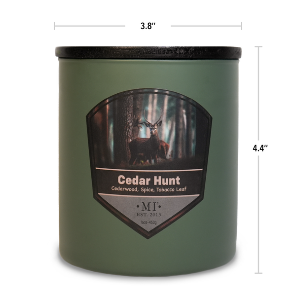 Cedar Hunt, Adventure by Manly Indulgence, 16oz, 2-Wick