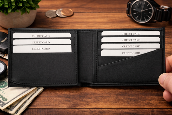 Leather Wallet, Premium Genuine Leather Bifold Wallet
