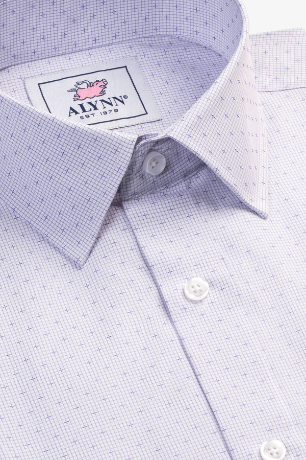 Evan Slim Fit Aqua Purple Men's Dress Shirt by Alynn