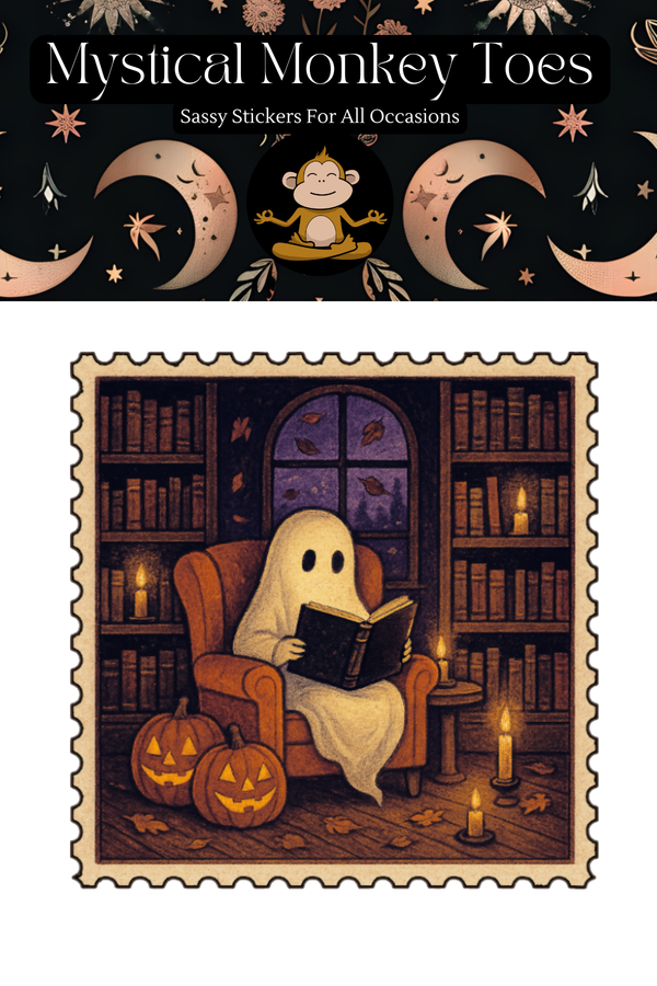Beautiful Halloween Ghost Vinyl Sticker