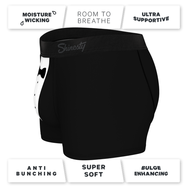 The 009 | Black Tuxedo Ball Hammock® Pouch Trunks Underwear