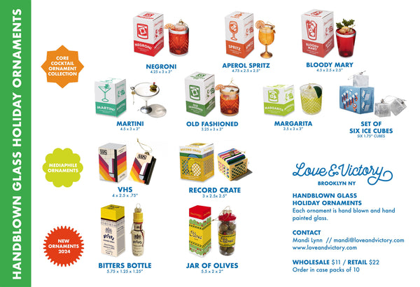 Old Fashioned Cocktail Holiday Ornament Christmas Decor