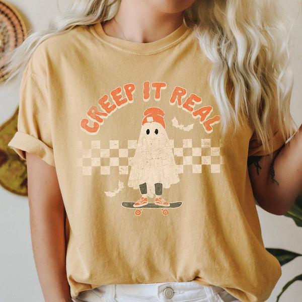 Creep It Real Retro Ghost Halloween T-shirt
