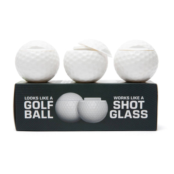 Golf Shots - Golf Ball Shaped Shot Glass - Sleeve of 3