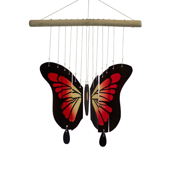 Butterfly Tumbled Glass Wind Chime