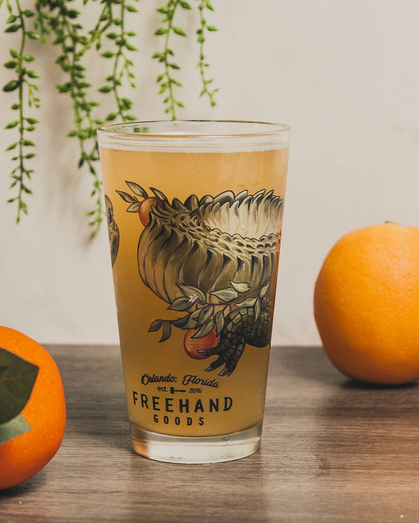 Freehand Freddie Pint Glass