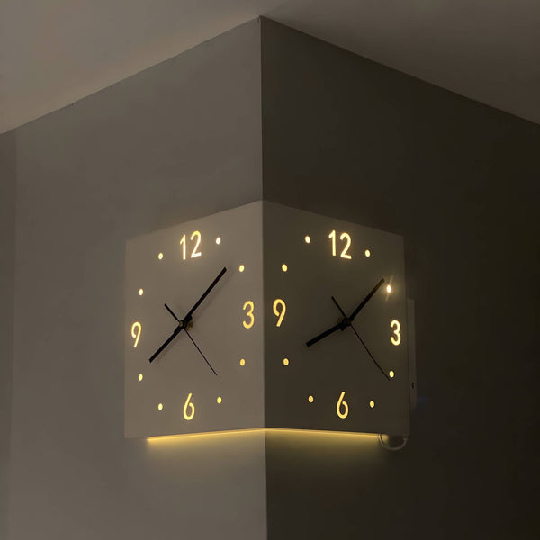 Sound and Darkness Activated Iron Corner Clock