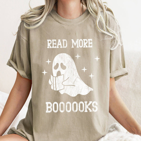 Read More Books Retro Halloween T-shirt White Print
