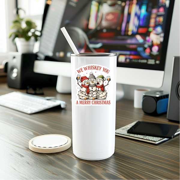 Funny Drunk Snowmen Vinyl Sticker