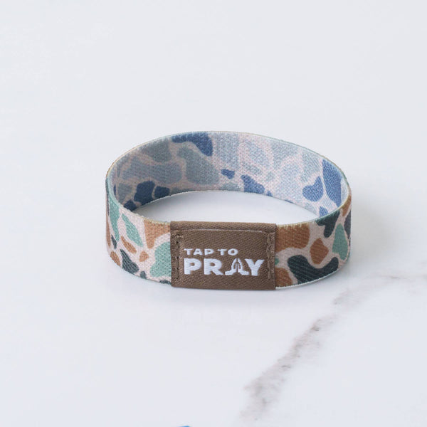 Tap To Pray™ Wristbands - River Rock Camo Classic & Sage