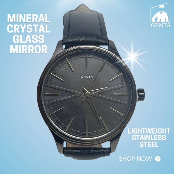 GENTS 42 mm Men’s Minimalist Leather Watch