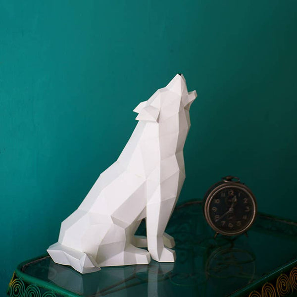 Wolf 3D PaperCraft Origami Model, Paper Lamp