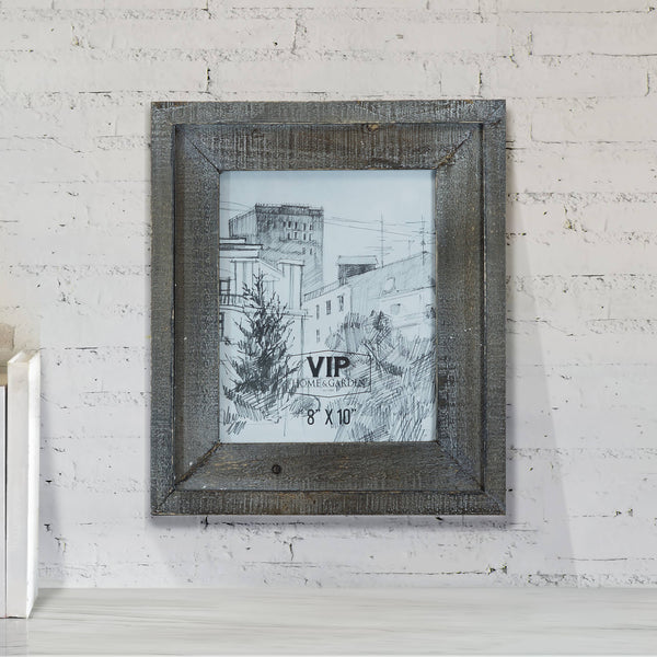 SALE VIP Wood 14.5 in. Gray 8x10 Photo Frame Vintage