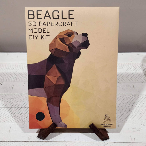 3D Beagle PaperCraft Dog Origami Model