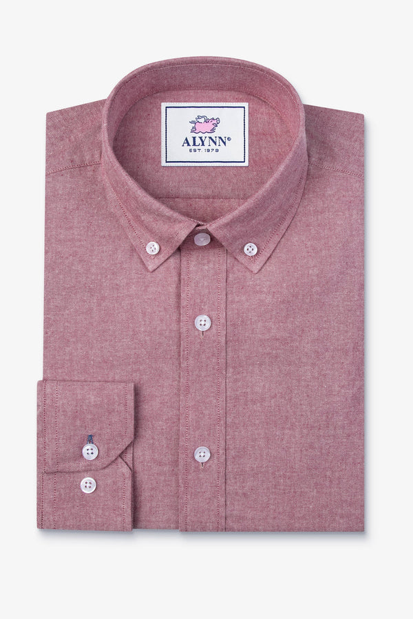 Lucas Casual Untuckable Casual Fit Dress Shirt Red By Alynn