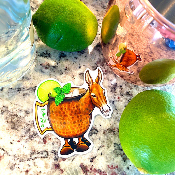 VINYL STICKER: Moscow Mule (Copper Mug Donkey)