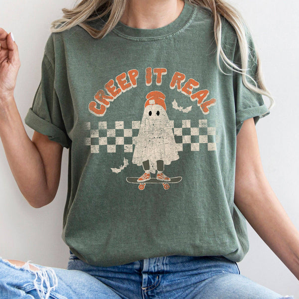 Creep It Real Retro Ghost Halloween T-shirt