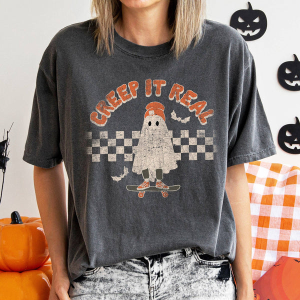 Creep It Real Retro Ghost Halloween T-shirt