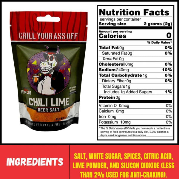 Chili Lime Beer Salt - Drink, Glass, Spicy, Domestic, Import