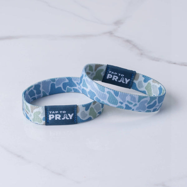 Tap To Pray™ Wristbands - River Rock Camo Moss & Slate