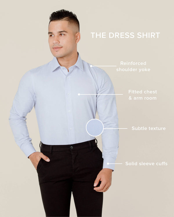 Porter Slim Fit Blue Dress Shirt by Alynn