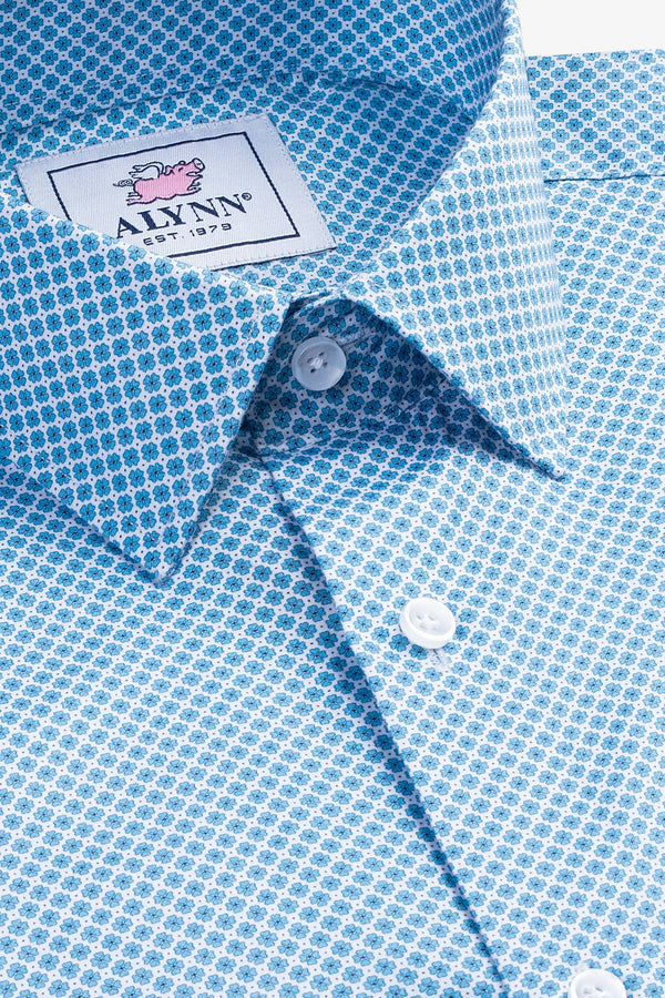 Porter Slim Fit Blue Dress Shirt by Alynn