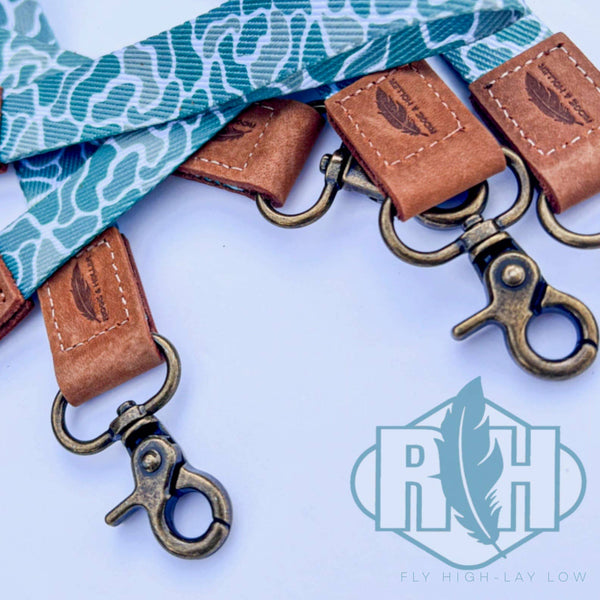 Ridge and Holler Fly High Lay Low Camo Clip Clasp Wrist Lanyard