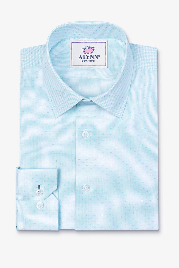 Evan Slim Fit Aqua Blue Men's Dress Shirt by Alynn
