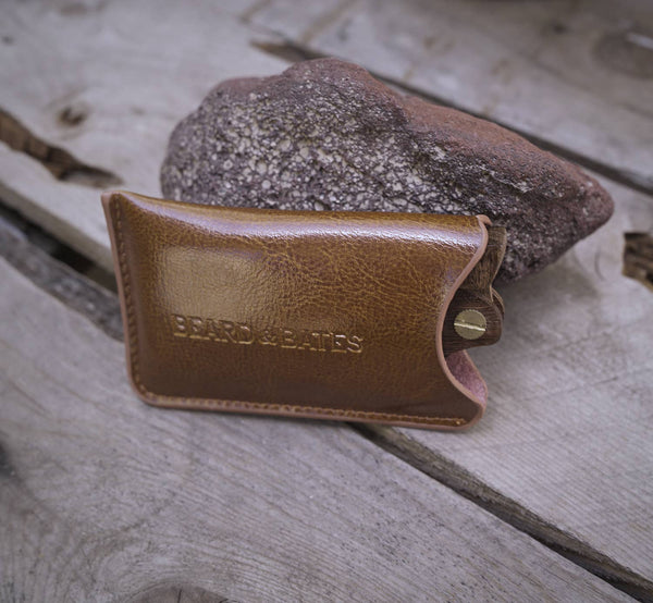 Genuine Leather Pouch - For The Sandalwood Switchblade Comb