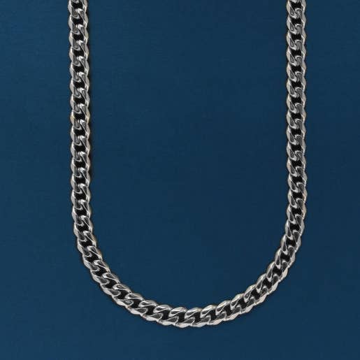 Waterproof Stainless Steel Cuban Chain Necklace 5mm