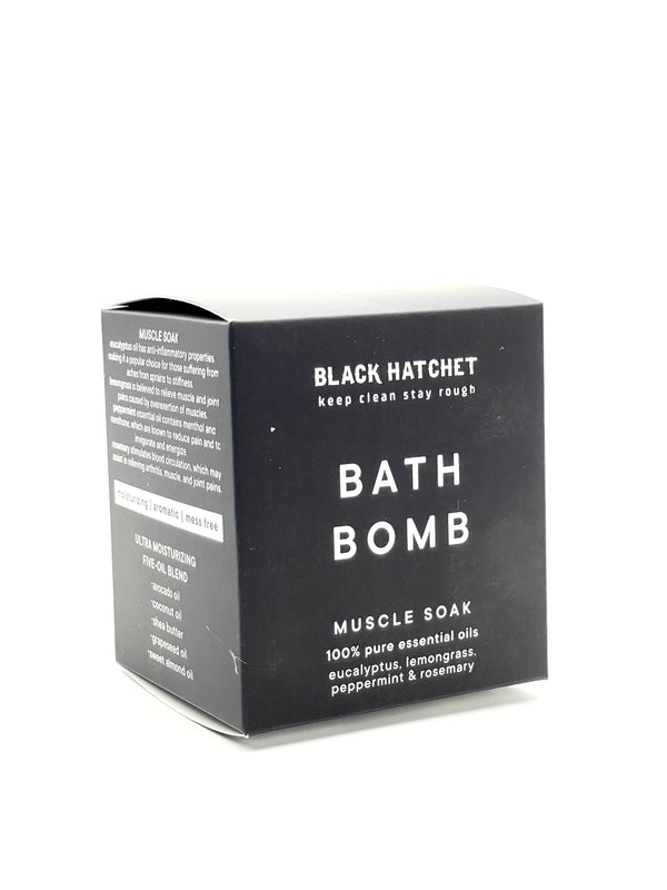 Men Bath Bomb ⚫ Black Hatchet - Muscle ⚫ Gift for Men