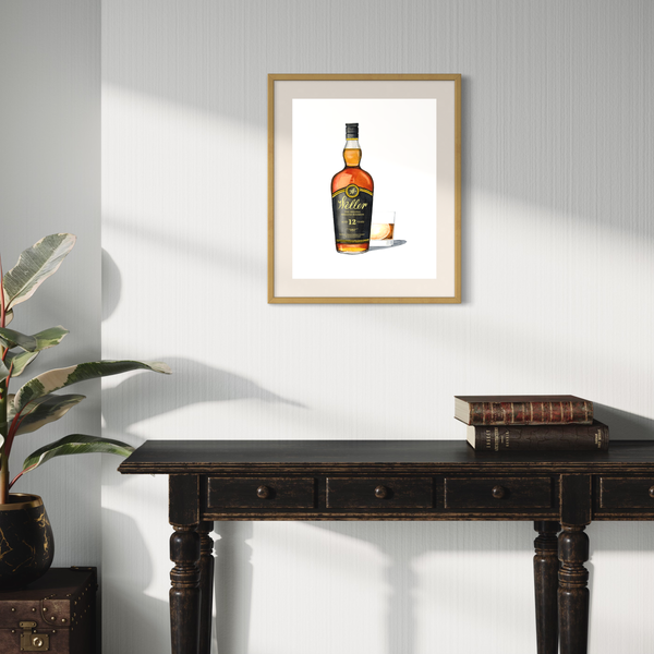 Weller & Glass Bourbon Watercolor Art Print