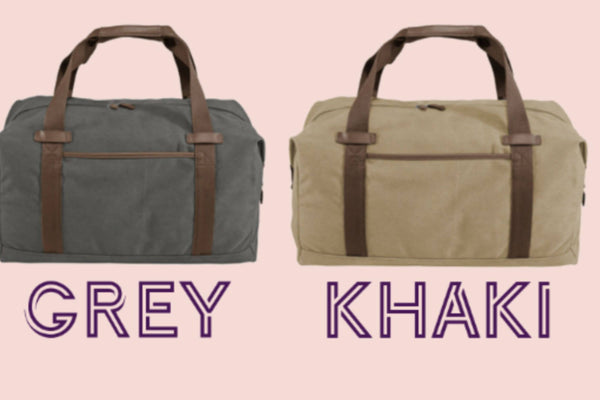 Canvas Duffel Bag, Canvas Weekender Bag, Men's Weekender Bag